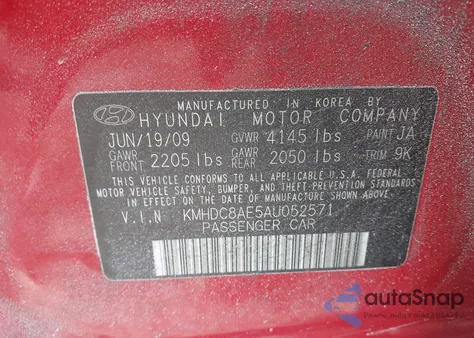 2010 Hyundai Elantra Touring Se из США, поврежденный, VIN KMHDC8AE5AU052571